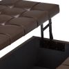 Harrison - Coffee Table Storage Ottoman - Chocolate Brown