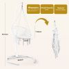 Outdoor Hanging Egg Chair with Stand, Wicker Egg Swing Chair Hammock Chairs with Cushion for Patio, Porch, Indoor, Outdoor and Bedroom
