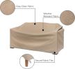 Modern Leisure Basics Patio Loveseat Cover, 55"L x 33"W x 38"H, Khaki - black