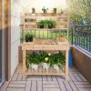 1PC Large Garden Potting Bench Table with Display Rack and Hidden Sink