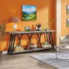 Console Table, Industrial Sofa Table Behind Couch - Grey