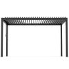 8640 Louver Pergola 10x13FT Aluminum Frame & Steel Louvers with 2 Louvered Aluminium Sides