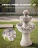 Outdoor Water Fountain 2-Tier Rock Base Style 36.5 in Height Fountains