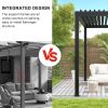 8640 Louver Pergola 10x13FT Aluminum Frame & Steel Louvers