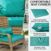 Terrace chair, backrest chair, garden chair, sky blue