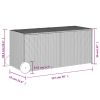 Garden Storage Box with Wheels Brown 74.8 Gal Poly Rattan