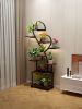 (Heart Shape) Plant Stand Indoor with Grow Lights, Tiered Indoor Plant Shelf, Metal Plant Flower Holder Stand, S-Shaped Plant Rack for Home, Patio