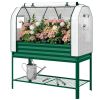 Elevated garden bed, greenhouse, suitable for planting, Green