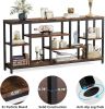 Console Sofa Table - Rustic Brown