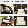 Terrace chair, backrest chair, garden chair, cream white