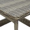 Patio Table Brown 7.7"x17.7"x18.3" Poly Rattan