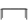 Patio Dining Table Black 70.9"x27.6"x28.7" Poly Rattan