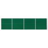 Raised Garden Bed 126"x15.7"x30.3" Galvanized Steel Green