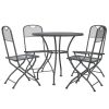 Garden Dining Set Anthracite Expanded metal mesh Medium Foldable