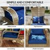 Terrace chair, backrest chair, garden chair, dark blue