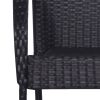 Stackable Patio Chairs 6 pcs Poly Rattan Black