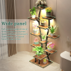 (Vase Shape) Plant Stand Indoor with Grow Lights, Indoor Plant Shelf, Metal Plant Flower Holder Stand, Vase Shape Plant Rack for Home, Patio