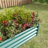 Metal Raised Garden Bed, Rectangle Raised Planter 4×2×1ft for Flowers Plants, Vegetables Herb Veezyo Green