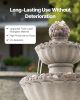 Outdoor Water Fountain 2-Tier Rock Base Style 36.5 in Height Fountains