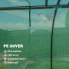 Mini Greenhouse, Portable Greenhouse with 4 Roll-Up Doors, PE Cover, 177.2" x 39.4" x 31.5", Green