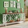 Long Sofa Table Behind Couch, Entry Console Table - Walnut/White