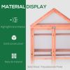 Outsunny Wooden Greenhouse 32 x 19 x 54 with Adjustable Shelves Double Doors Flower Planter Protection Orange