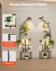 Plant Stand Indoor with Grow Lights, 65.5 in Tall 7-Tiered Lighted Plant Shelf, 2 Pack Metal Corner Plants Holder, 3 Timer & 10 Brightness, Half-Moon