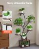 Plant Stand Indoor with Grow Lights, 62 in Tall 8-Tier Lighted Plant Shelf, Metal Corner Plants Holder, 3 Timer & 10 Brightness, Tree-Shaped Flower Di
