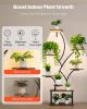 Plant Stand Indoor with Grow Lights, 62 in Tall 8-Tier Lighted Plant Shelf, Metal Corner Plants Holder, 3 Timer & 10 Brightness, Tree-Shaped Flower Di