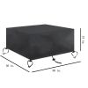 30inch*30inch*12.5inch Waterproof and Sunproof Square Fireplace Cover, 420D Thick Oxford Fabric, Outdoor Patio Dust Cover, Black Fireplace Protector