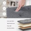 Folding Storage Ottoman Bench, Ottoman Foot Rest, End of Bed Bench, Storage Chest, for Living Room, Bedroom, Entryway, 43 Inches, Gray