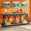 Console Table, Industrial Sofa Table Behind Couch - Grey