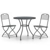 Garden Dining Set Anthracite Expanded metal mesh with e-coating