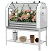 Elevated garden bed, greenhouse, suitable for planting, silver