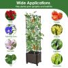62.99IN Raised Garden Bed Planter Box with Trellis Wheels Self-Watering Vertical Raised Planter Box Crater for Climbing Plants Vegetable Vine Flowers