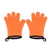 Silicone Smoker Oven Gloves with Waterproof & Hangable Design