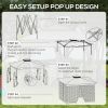 Outsunny 11' x 11' Pop Up Canopy, Outdoor Patio Gazebo Shelter with Removable Zipper Netting