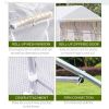 Outdoor Walk-In Tunnel Greenhouse Hot House with Roll-up Windows, Zippered Door, PE Cover 11.5' x 9.8' x 6.5' AS