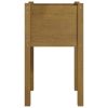 Garden Planters 2 pcs Honey Brown 15.7"x15.7"x27.6" Solid Wood Pine