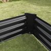 Metal Raised Garden Bed, Rectangle Raised Planter 4×2×1ft for Flowers Plants, Vegetables Herb Black