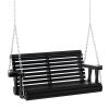 2 Seater Outdoor Patio Swing Chair-Black (Swiship ship)( Prohibited by WalMart )