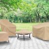 Modern Leisure Basics Patio Loveseat Cover, 55"L x 33"W x 38"H, Khaki - black