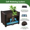62.99IN Raised Garden Bed Planter Box with Trellis Wheels Self-Watering Vertical Raised Planter Box Crater for Climbing Plants Vegetable Vine Flowers