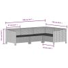 4 Piece Patio Lounge Set with Cushions Gray Poly Rattan