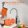 Silicone Smoker Oven Gloves with Waterproof & Hangable Design