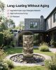Outdoor Water Fountain 4-Tier Yard Fountain 35.63 in Block Stack Style