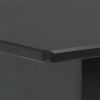 Garden Table Black Powder-coated steel, glass 31.5 x 31.5 x 29.1 in