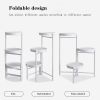 Indoor Metal Tiered Plant Stand Foldable Flower Display Shelf for Corner Porch Garden Balcony and Living Room Modern Space Saving Iron Plant Rack Orga