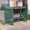 3-Seater Patio Swing Cover, Outdoor Garden Furniture Protection Hammock Cover Waterproof 85" X 61" X 59", Dark Green - Dark Green