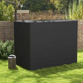 600D Oxford 3-Seater Patio Swing Cover Outdoor Swing Chair Cover Rain Protection Waterproof Anti-UV, Dark Gray - Dark Gray